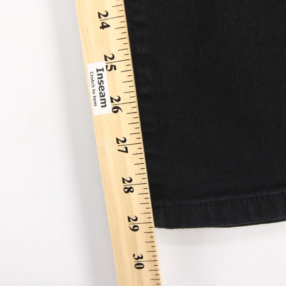 Pilcro The Icon Flare Jeans Womens 26 Black High Rise Patch Pockets Stretch